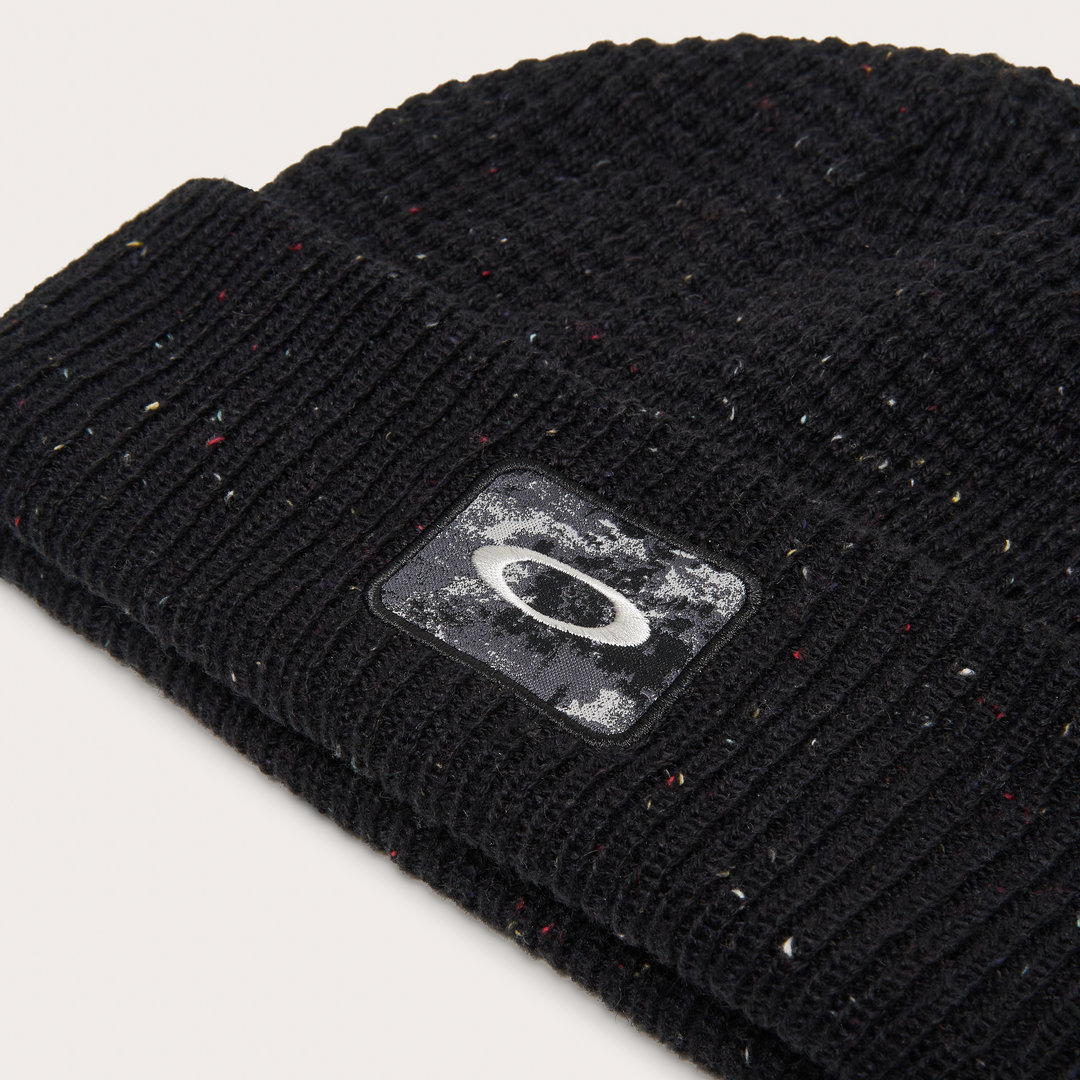 Ellipse Patch Waffle Beanie