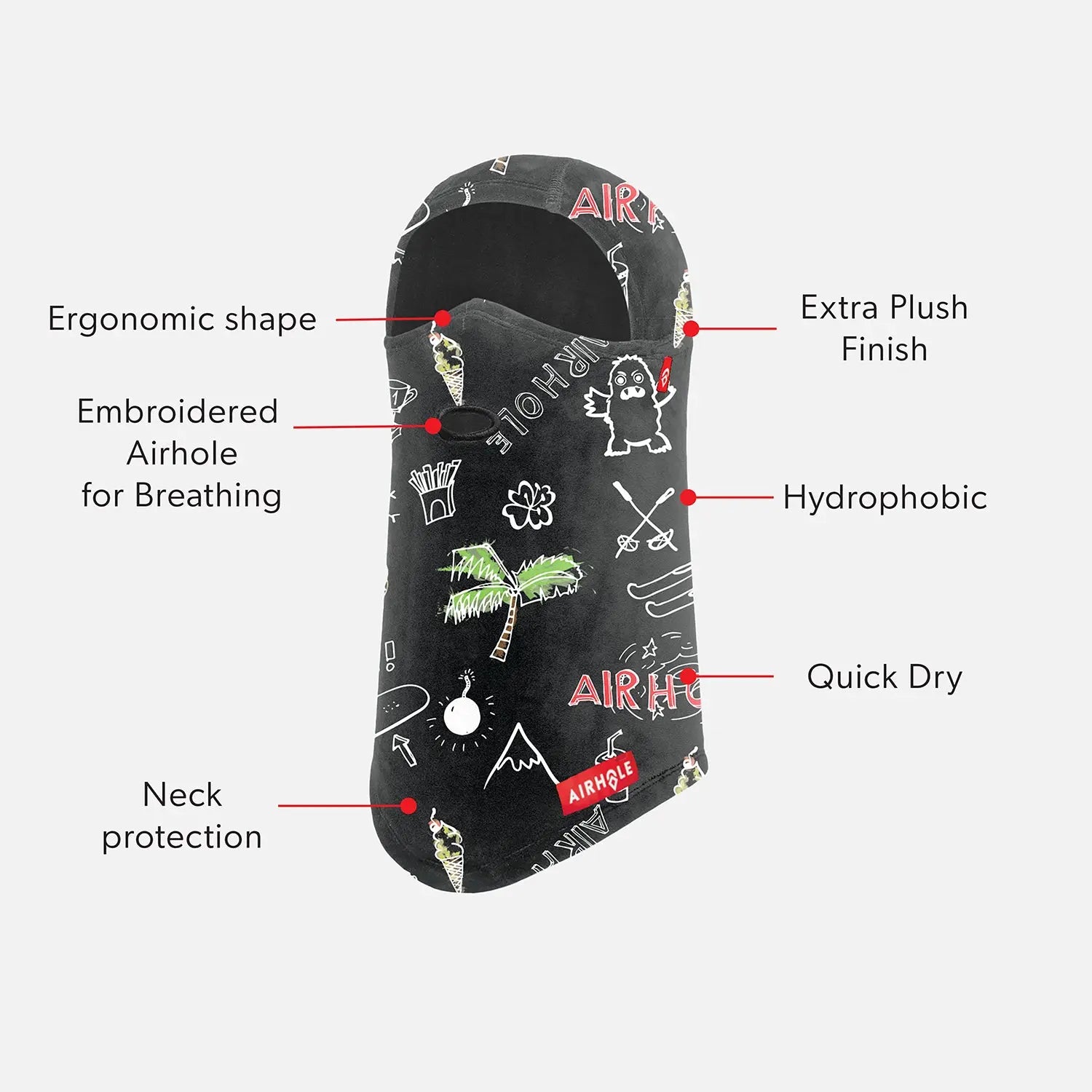 Balaclava Hinge Milk Fleece - Powder and Park