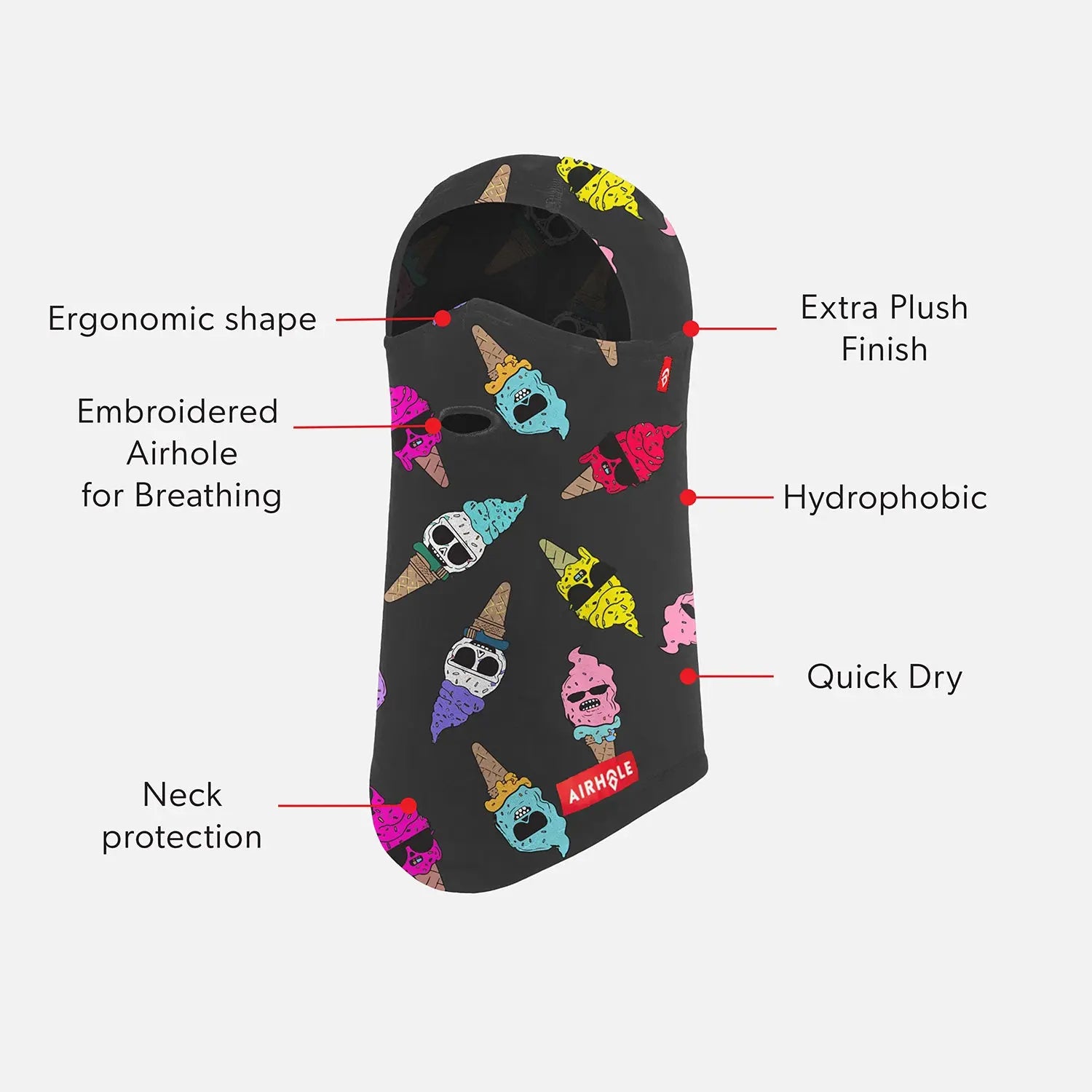 Balaclava Hinge Milk Fleece - Powder and Park